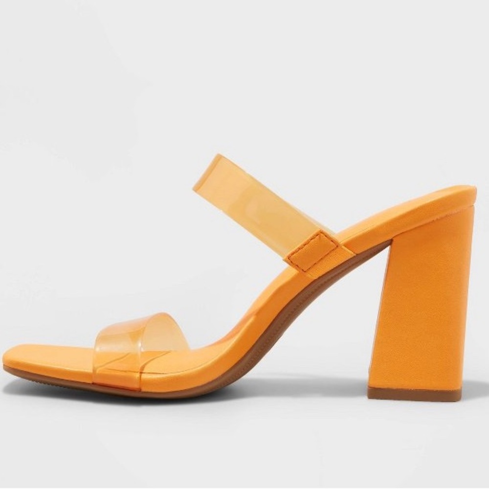 A new day Orange Block Heel